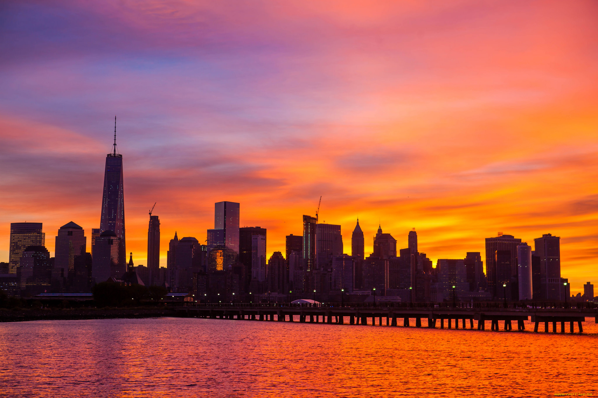 Нью Йорк Skyline Manhattan